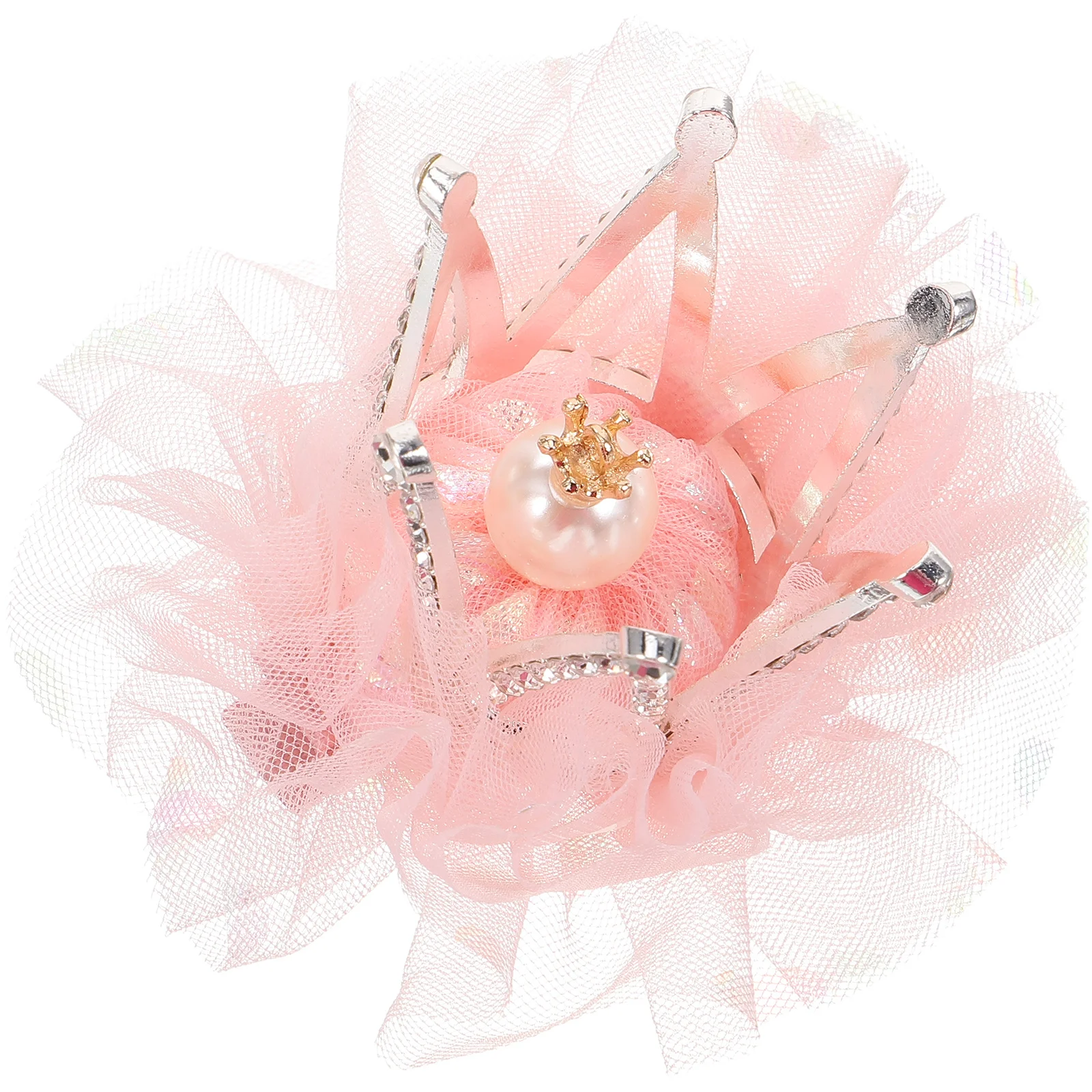 

Заколки с короной для женщин, заколка для волос с головой принцессы и цветком, кавайные аксессуары для волос, декоративная заколка для коротких вьющихся волос, подарок для детей