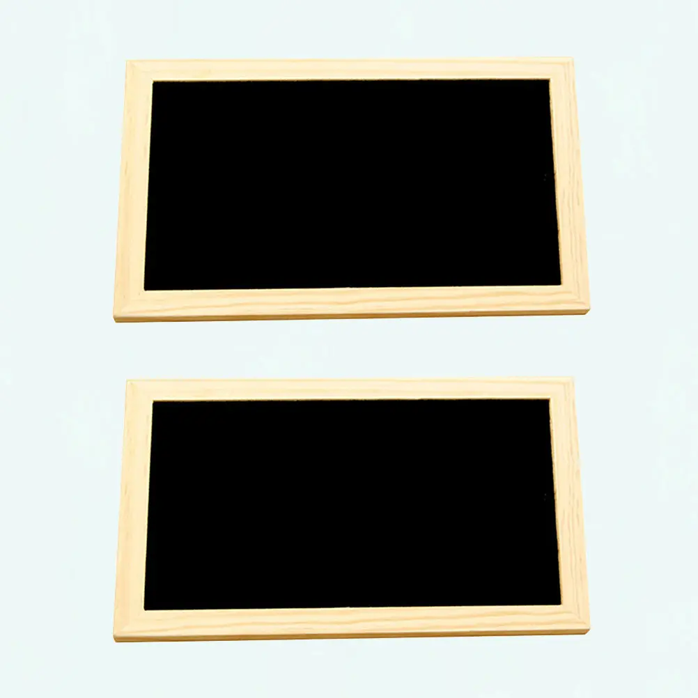 

2Pcs Wooden Chalkboard Sign 30x20cm Creative Reusable Message Board Wall Hanging Display Board Home Decor Sign