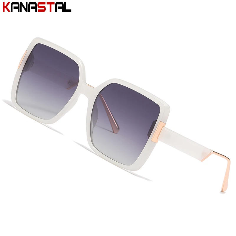 Women Polarized Sunglasses UV400 Men Sun Glasses TR90 Big Eyeglasses Frame Driving Beach Outdoor Travel Anti Glare Shade Eyewear