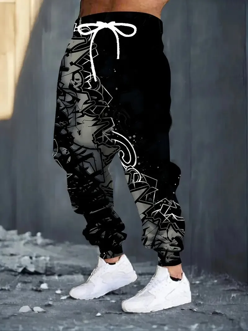 

The new men's trousers for the autumn of 2025 are casual and fashionable 3D printed outdoor simple trousers