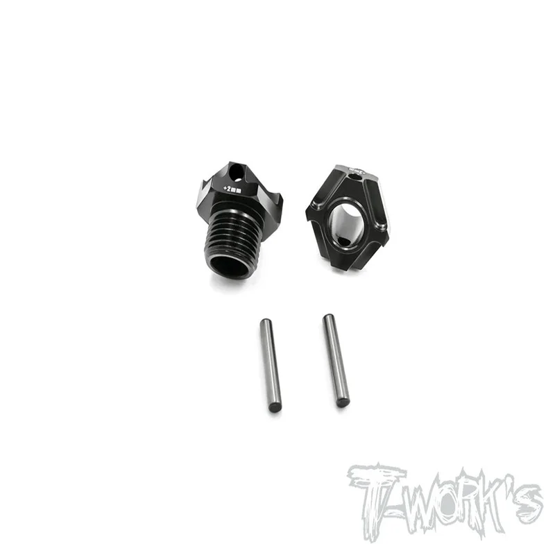 Original T works  TO-245-M1 Black Hard Coated 7075-T6 Alum.Light Weight Wide Offset Wheel Hub +1mm ( For Mugen MBX6/7/7R Rc part