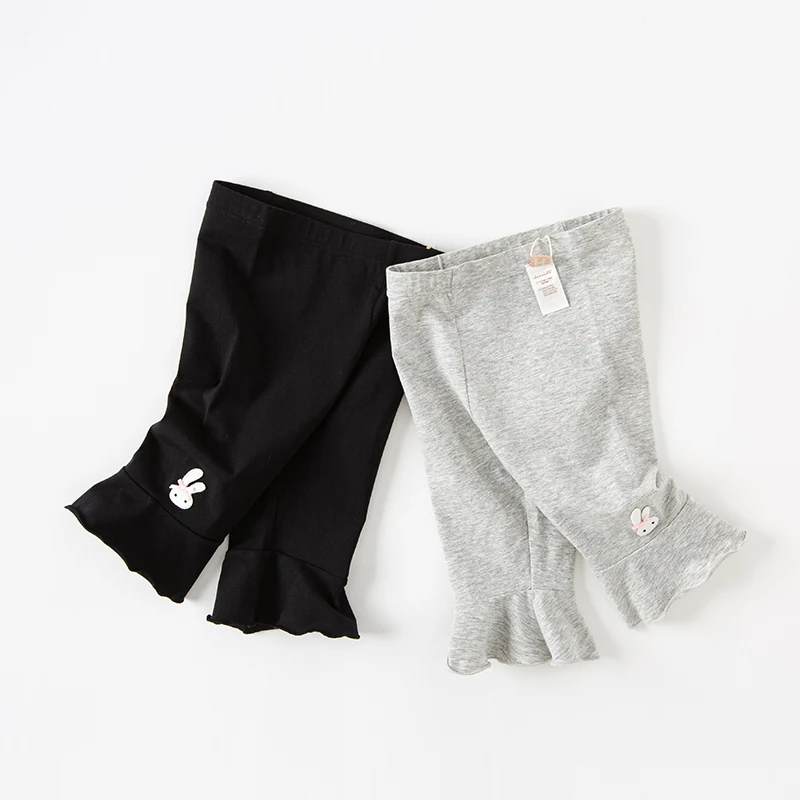 Dave Bella Girl's Pants Summer New Children's Calf-Length Pants Children's Clothing Baby Flared Pants DB2235631 image 3