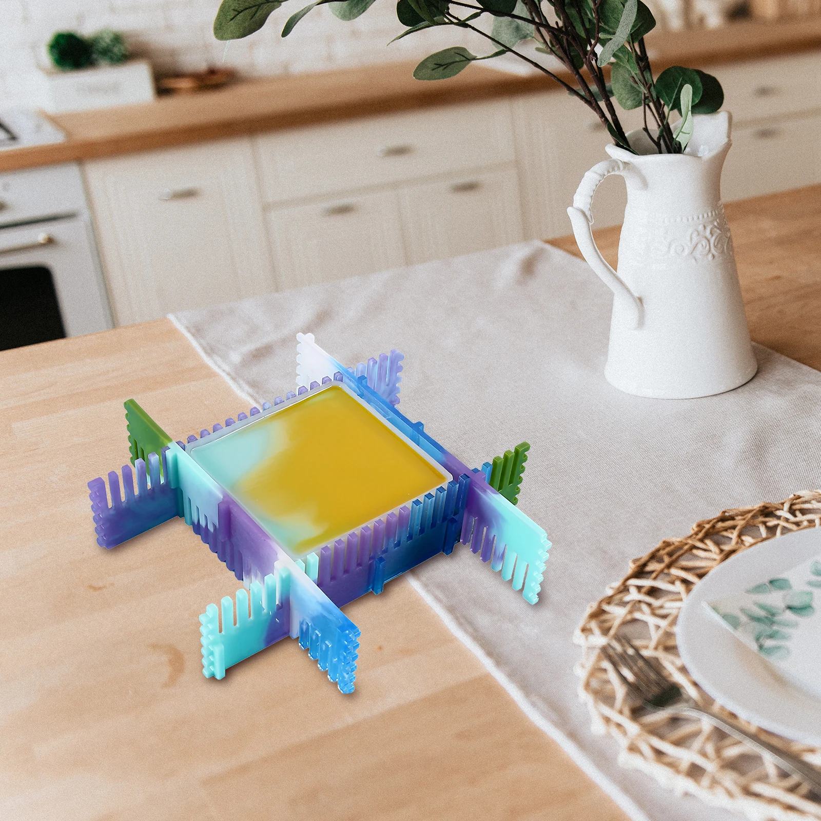 

Silicone Mold for Crystal Resin DIY Frame Bracket H made Craft Accessories Adjustable Art Fixing Support Flexible Easy Clean