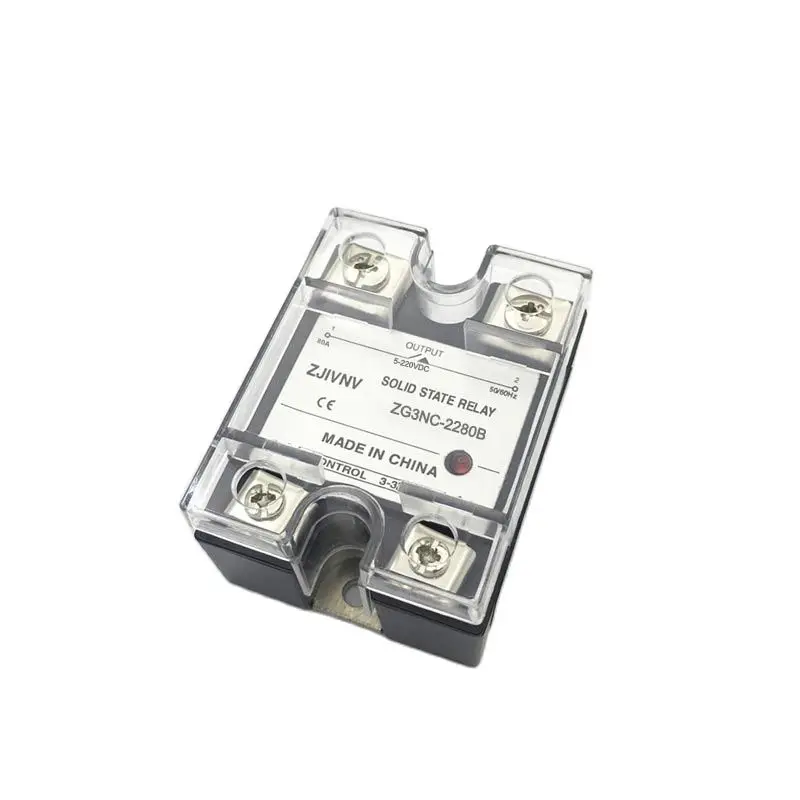 80A Strong anti-interference ability Single Phase dc to dc Solid State Relay SSR-80DD 5-220VDC Control 3-32VDC ZG3NC-2280B