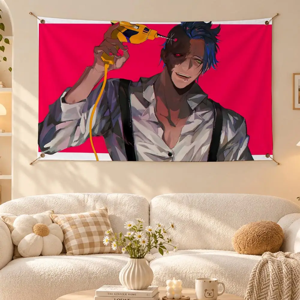Sharp Anime ID: INVADED Flags Wall Hanging Flag Banner Living Room Bedroom Home Decor HD Fabric Aesthetic