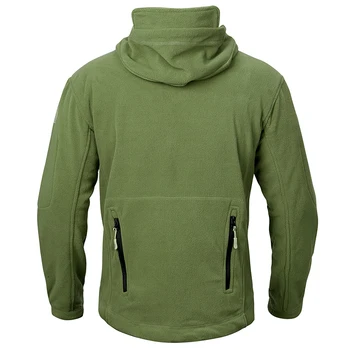 Winter Tactical Fleece Jacket Men Warm Polar Outdoor Hoodie Coat Multi-Pocket Casual Full Zip Sport Hiking Jacket 2