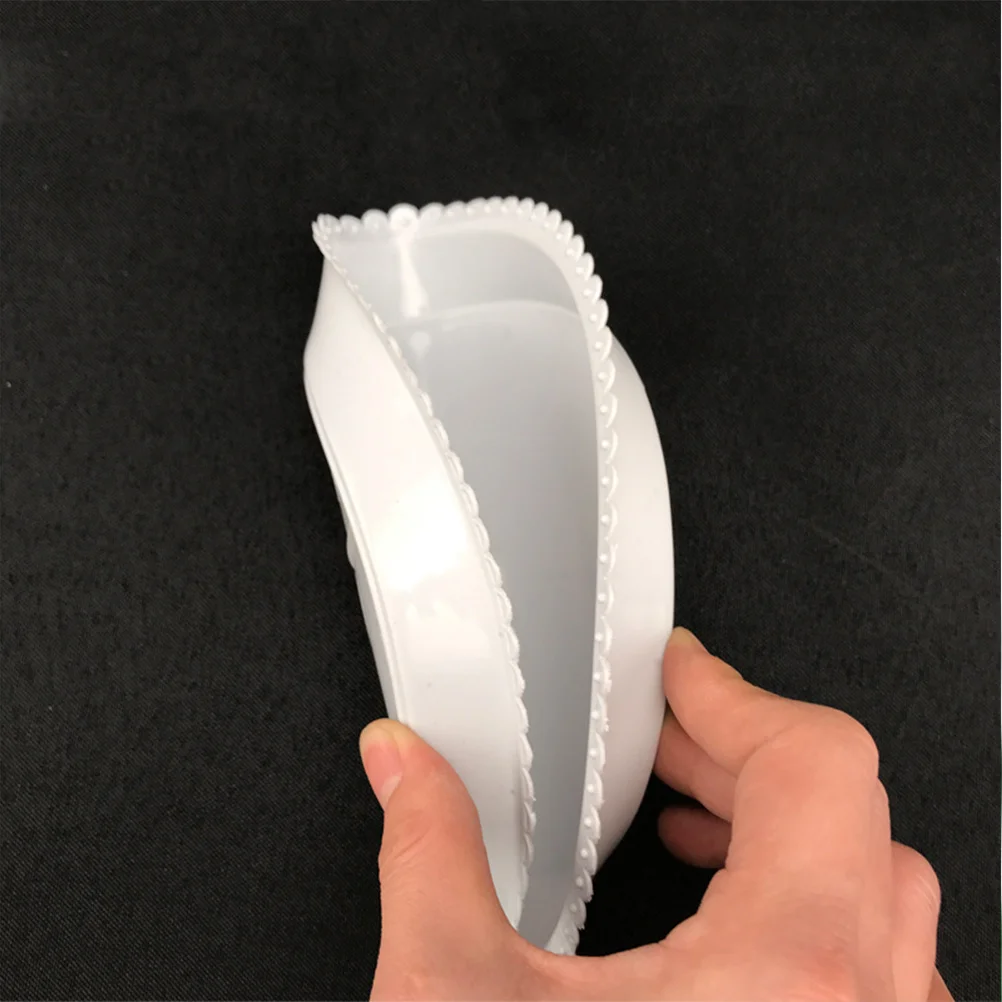 

10Pcs Flat Bottom Plastic Flowerpot Tray Round Sturdy Base for Plant Pot Non-Slip Home Garden Use White 300 Style