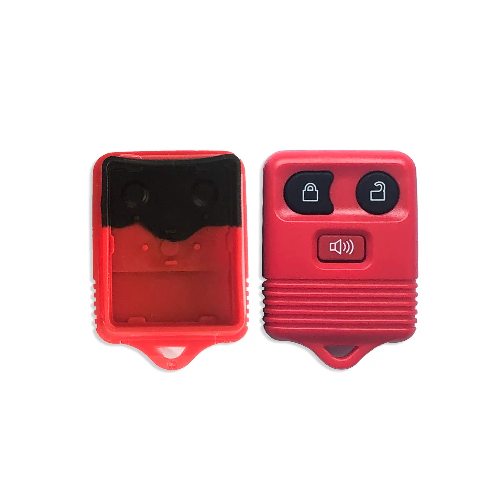 3 Button Red Key Shell Case Car Remote Vehicle Key Case No Circuit Board for Ford E-Series Ranger Expedition Lincoln Town