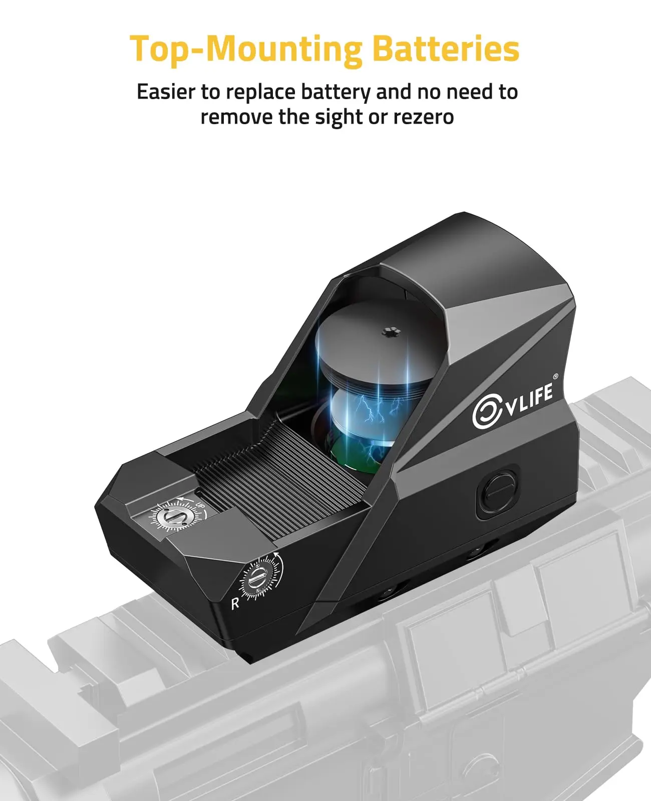 EagleFeather Multi-Reticle Red Dot 2 MOA Dot 65 MOA Lingkaran Terbuka Refleks Penglihatan Gerak Terjaga Tahan Guncangan Red Dot Sight Picatinny
