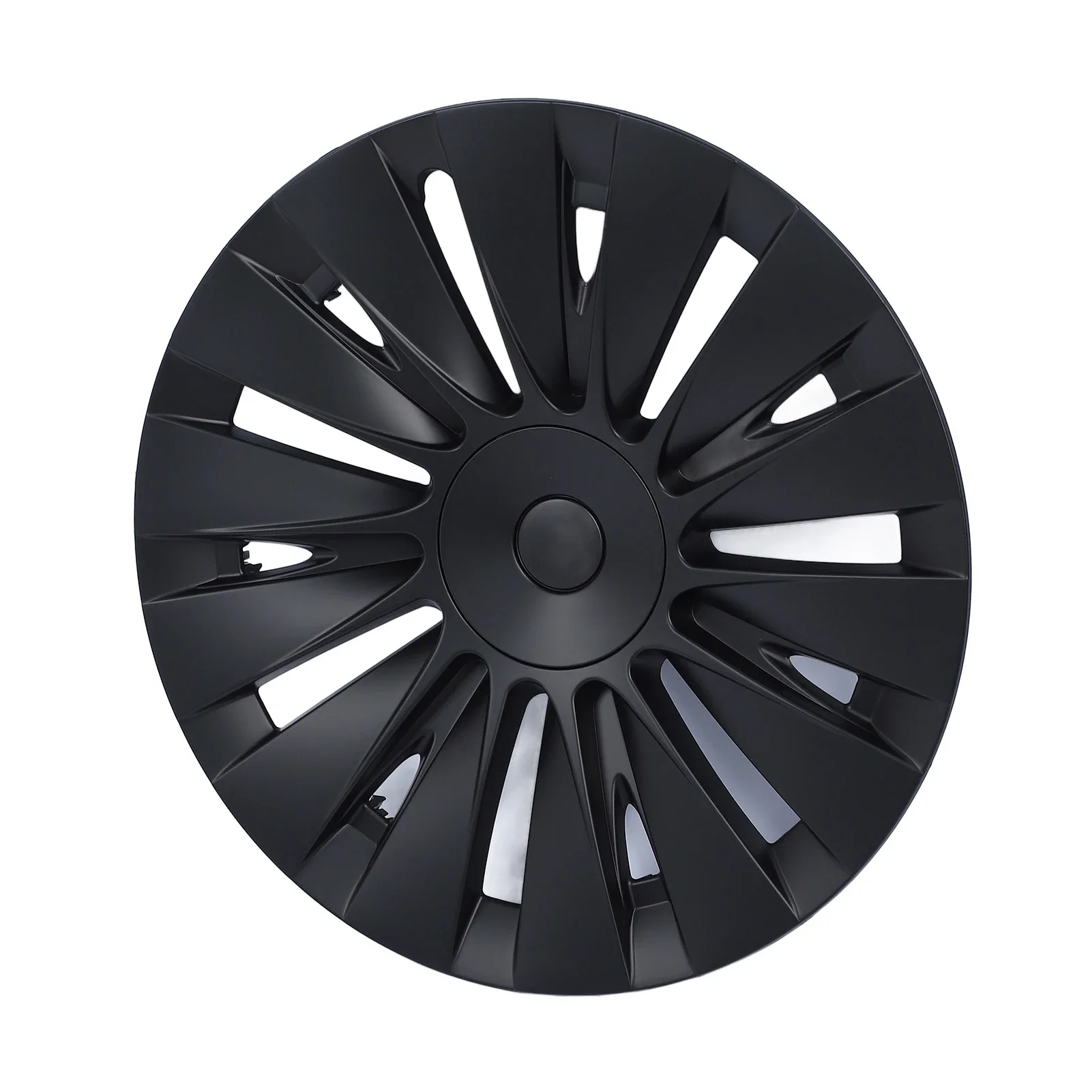 4PCS 19in Wheel Hub Cap Matte Black Sporty Wheel Rim Cover Replacement For Tesla Model Y 2020 to 2023