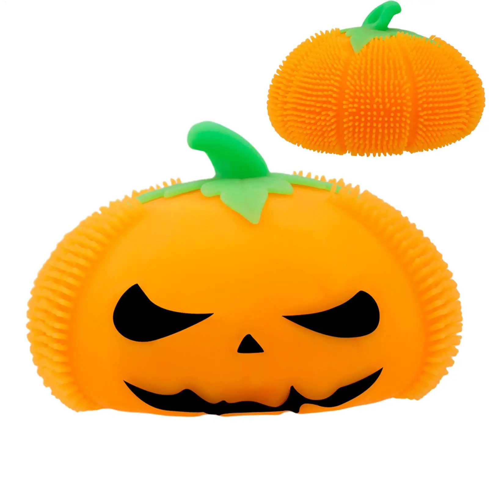 Realistic Pumpkin Stress Ball Squeeze Relief Fidget Toy Halloween Desk Decor Pinching Vent Novelty Gift for Adults Kids Anxiety