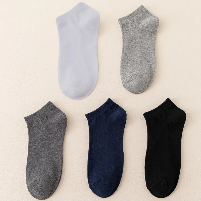 

Cotton Socks Classic Matching Solid Color High Elastic Mouth Men's Skin-On Comfortable Medium Tube Sock Summer