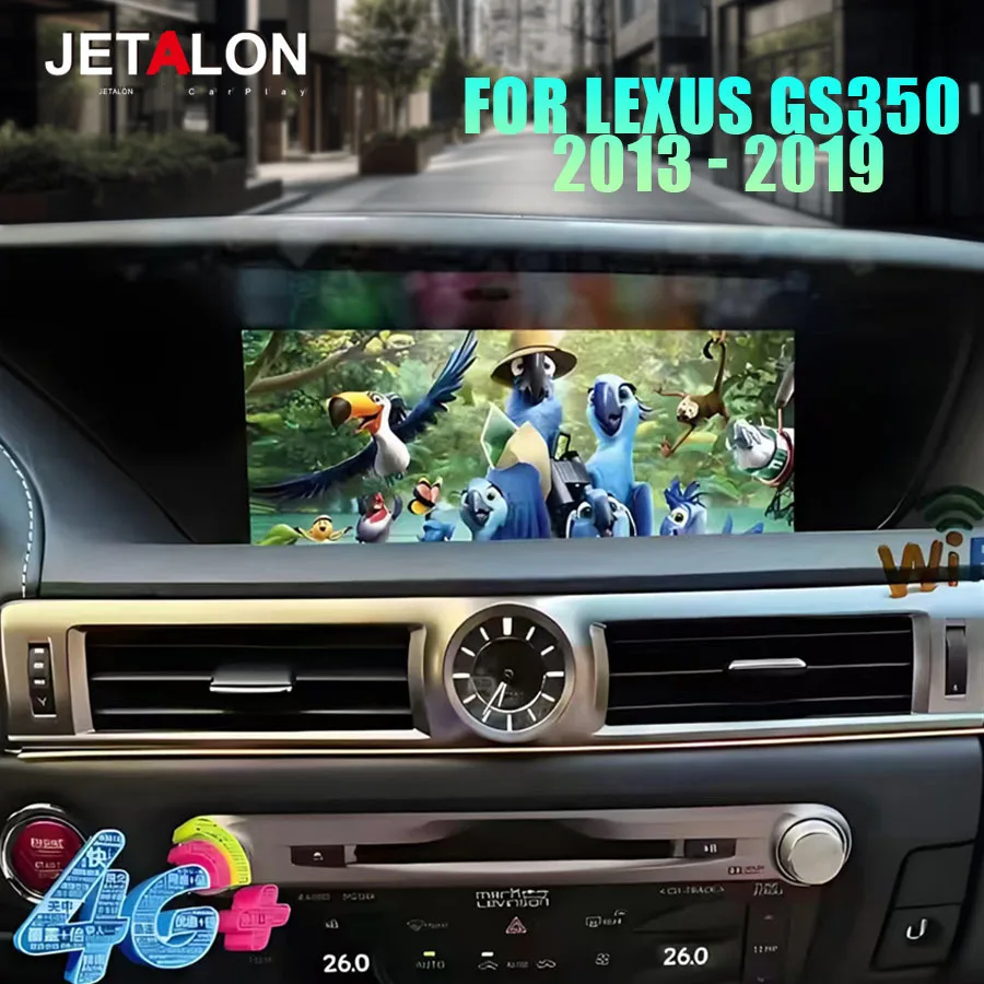 12.3inch Android 15 Car Radio For Lexus GS350 2013-2019 Stereo GPS Multimedia Video Player 4G Wireless CarPlay HeadUnit WiFi 360