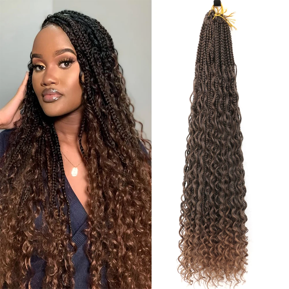 

Belle Show Boho Box Braids Crochet Braids Hair Bohemian Hippie Braids Braiding Hair Pre-looped Synthetic Crochet Hair for Women