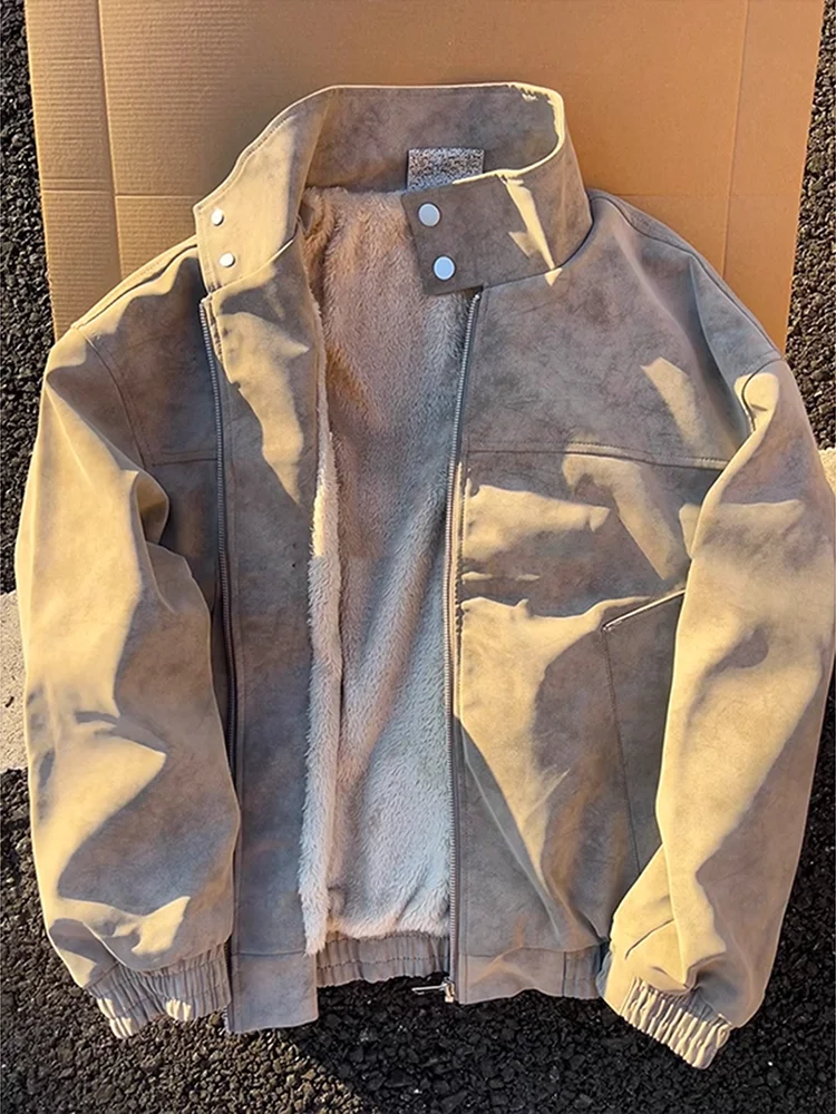 

Ay окрашенное кожаное хлопковое пальто Jaet, мужское зимнее тонкое теплое пальто ort ape с воротником-стойкой, верхняя одежда с Fce для подростков