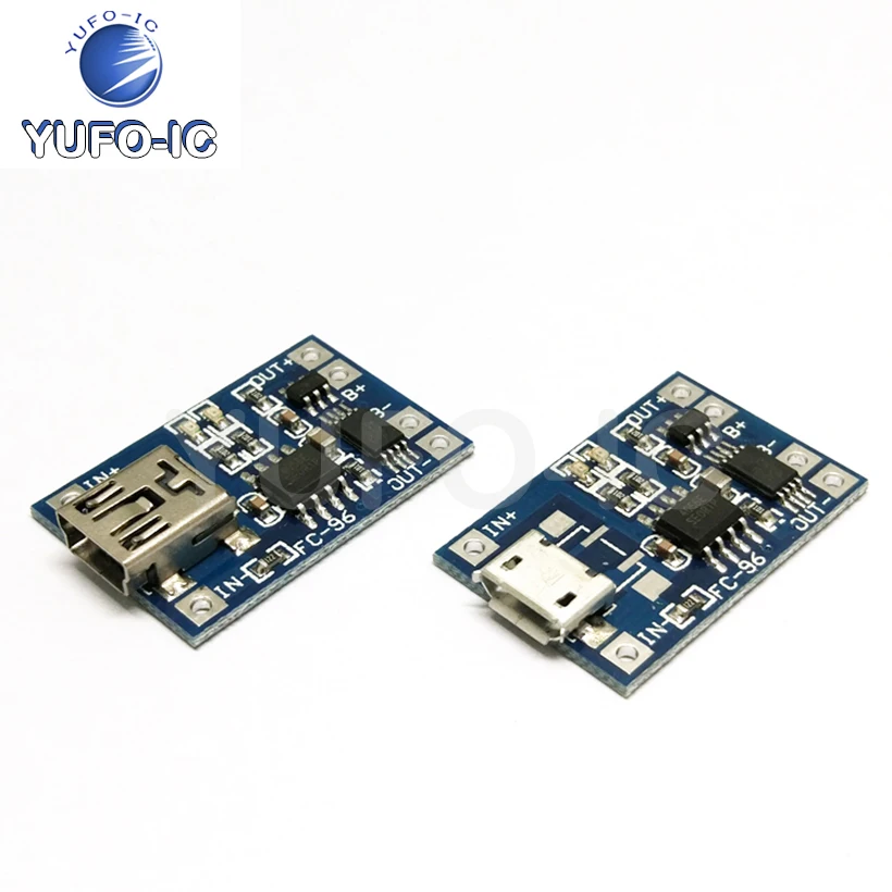 Free Ship 5pcs Lithium Battery Charging And Protection Integrated Board Charging + Protection Combo 18650 Lithium Battery 1A