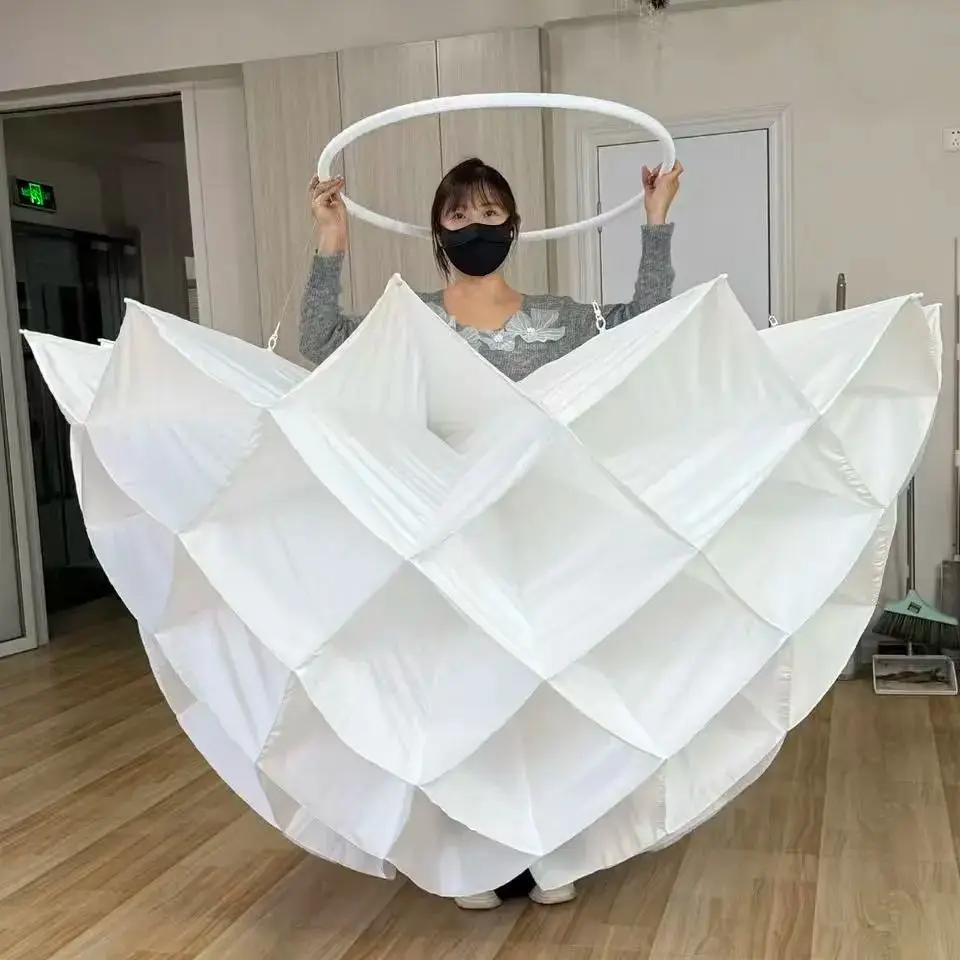 

Профессиональный гигантский 3D сценический костюм, складной белый комбинезон для выступлений, коммерческой вечеринки, рекламного мероприятия, центральная опора