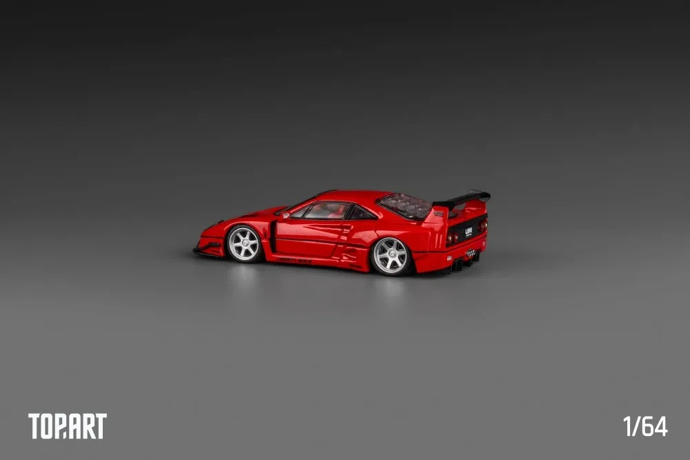 TOPART MODEL1:64 LIBERTY WALK LBWK F40 Rosso Corsa สีรถโมเดล Diecast