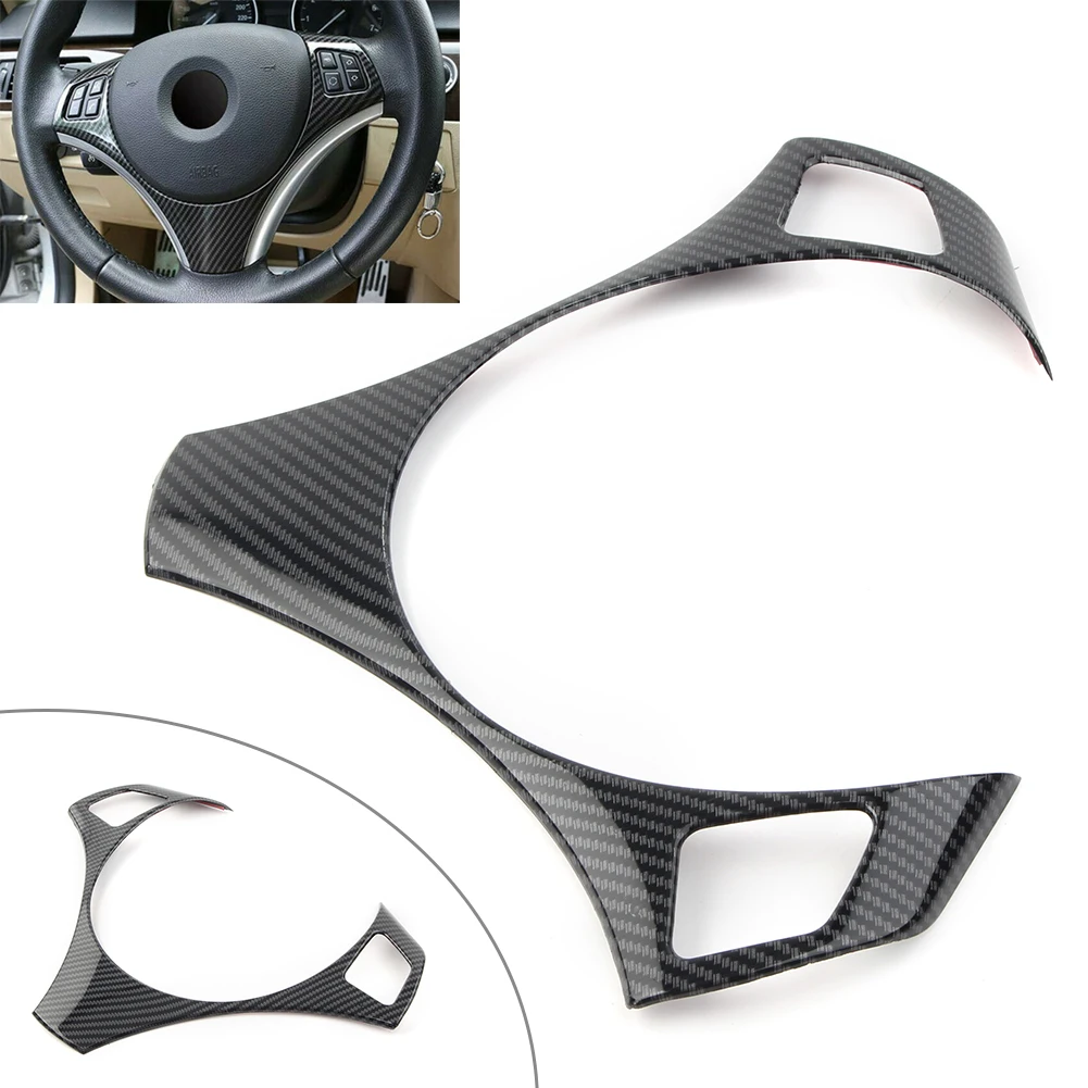 Car Steering Wheel Frame Cover ABS Decoration Trim For BMW E90 3 Series E92 E93 2005 2006 2007 2008 2009 2010 2011 2012 Carbon