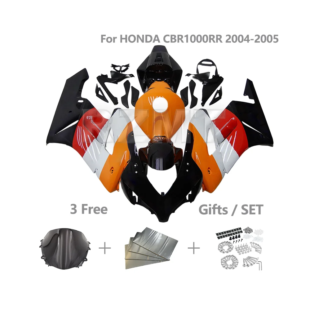 

Комплект обтекателя мотоцикла для HONDA CBR1000RRR 2004-2005 CBR 1000RR ABS, инъекционные индивидуальные обтекатели, комплект деталей для кузова H1005-129a
