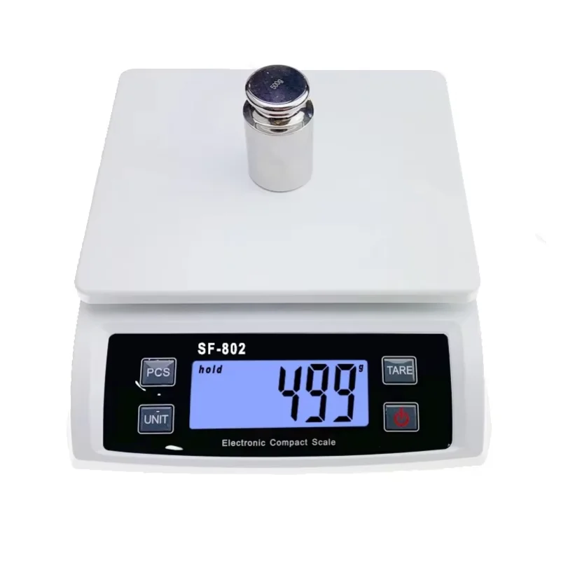 30kg/1g Digital Kitchen Food Scale 1g Precision LCD Display Electronic Balance Stainless Steel Platform Tare Function for Baking