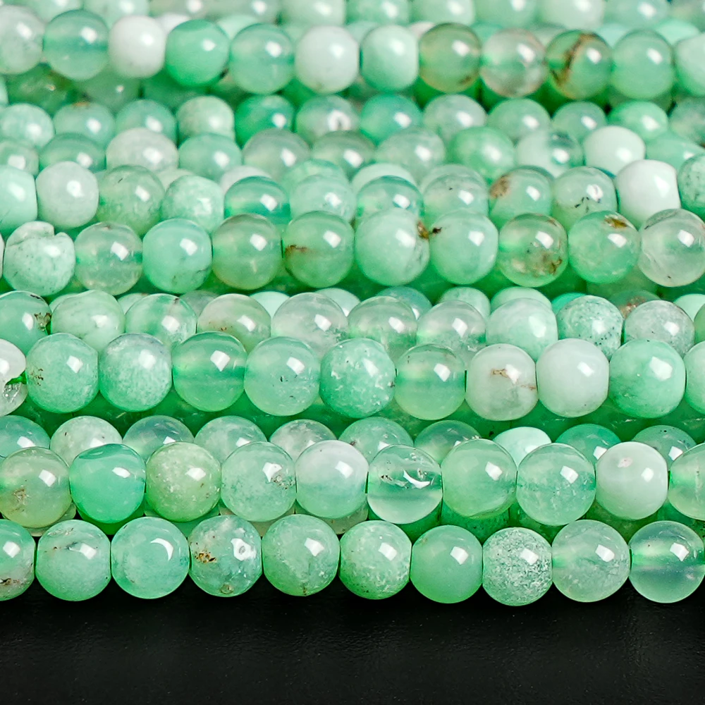

3mm Green Australian Jade Round Loose Beads High Polished Natural Gemstone Beading Supplies for DIY Jewelry Making