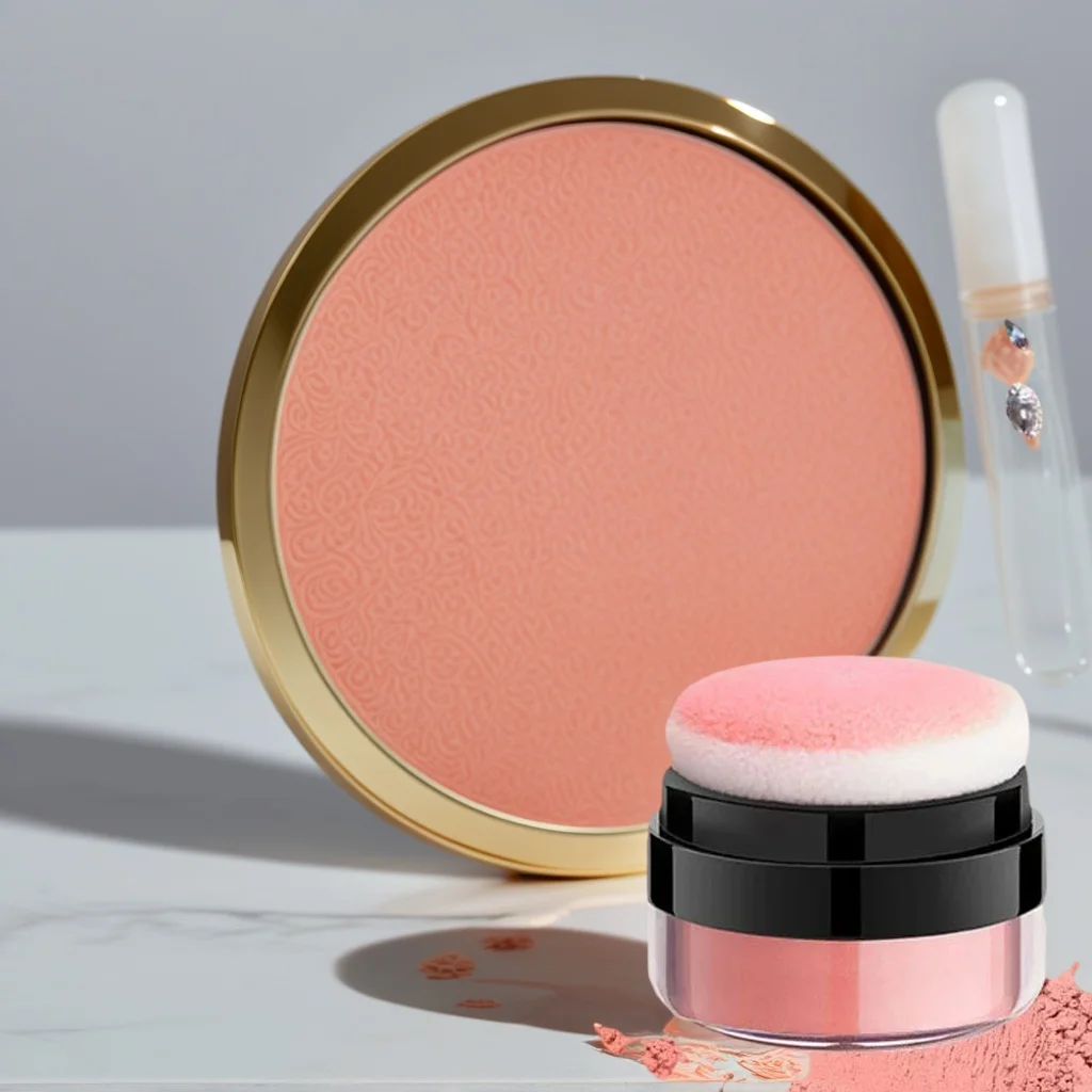 أحمر خدود وسادة هوائية برأس الفطر - أحمر خدود ناعم شديد اللمعان لمكياج كونتور الوجه #1