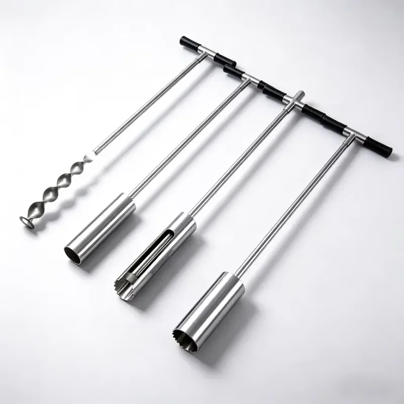 Wholesale Durable Resistant Stainless Steel Soil Probe Sampler With Depth Markings for Lawn Garden Soil Collection