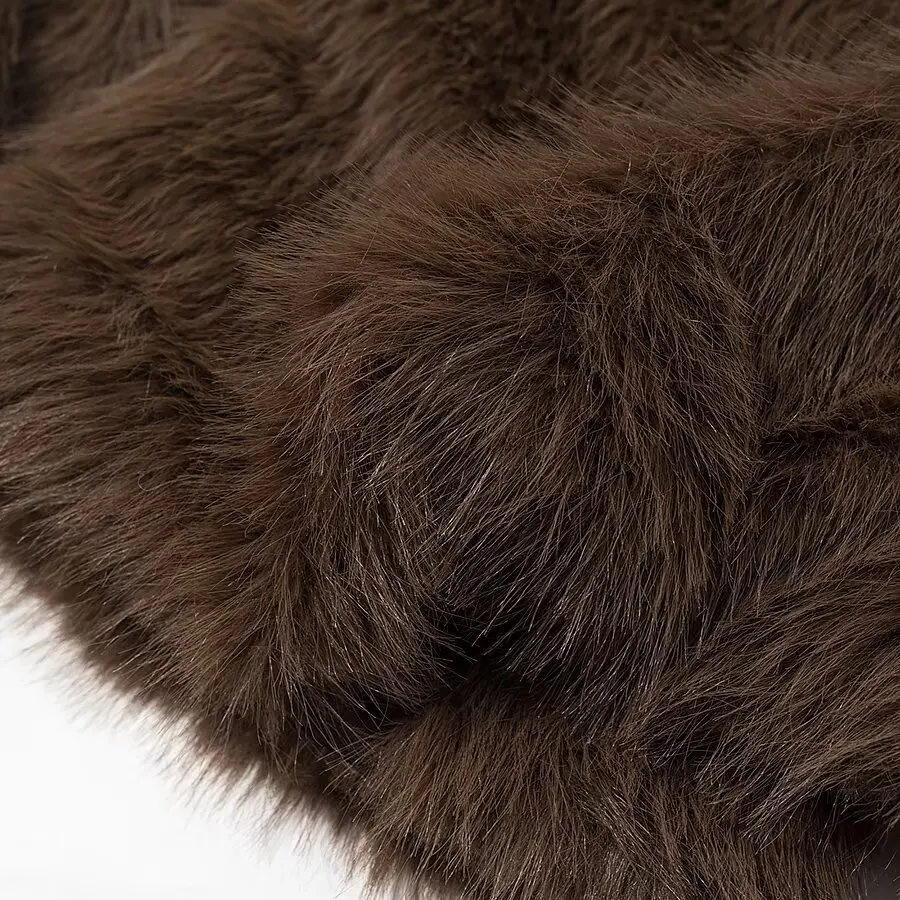 KASLEAD 새로운 패셔너블한 다용도 기본 스탠드 칼라 퍼 재킷 여성용 스트리트 스타일 롱 슬리브 폴리에스터