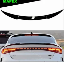 Fits For kia K5 GT 2021-2024 Gloss Black Rear Trunk Spoiler Wing Lip Trim