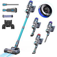 Homore 56KPA/600W cordless broom vacuum cleaner, 65mins vacuum cleaner cordless fuel touch screen, Rechargeable wall bracelet 1.5L capacity vacuum cleaner, hard floors, hair animal