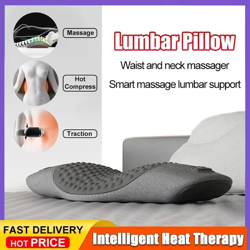 

Back Massage Protection Pad Massage Lying Flat Waist Relief Waist Support Heating Vibrating Back Massager Waist Pillow