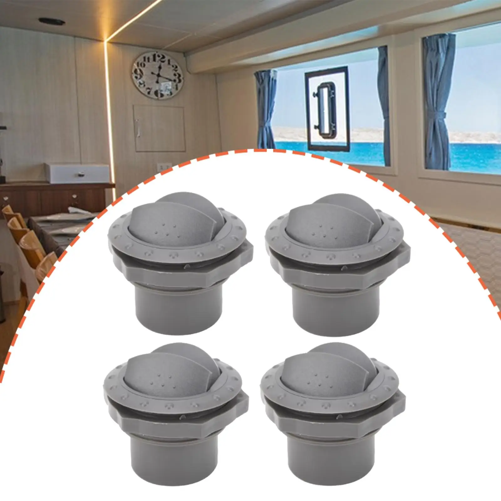 

Air Conditioning Deflector Louvered Outlet Plastic Gray Exhaust Grille Universal Vent Cover for Boat Car RV Yacht