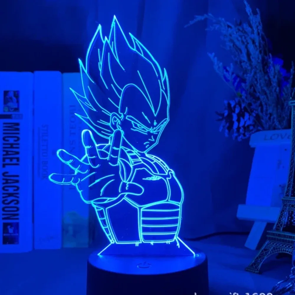 

Anime Dragon Ball Z Vegeta 3D Led Night Light Model Toys Super Saiyan Figures Children Bed Room Decor Table Lamp Christmas Gifts