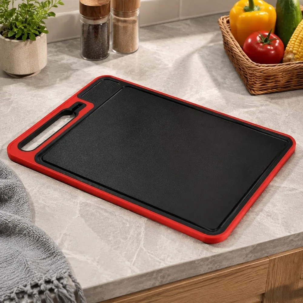 PP and Aluminum Alloy Double Sided Cutting Board Rectangular Mold Resistant Fast Defrosting Tray with Handle