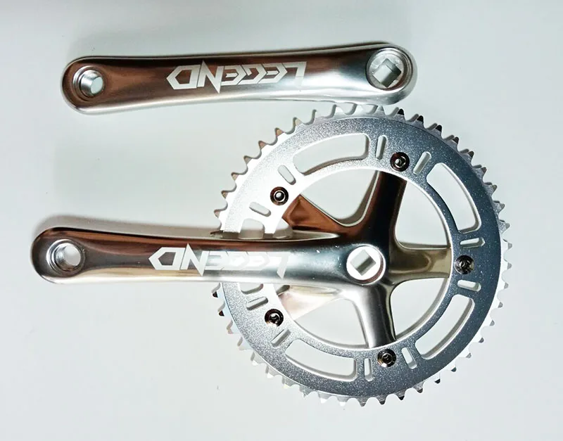 Bicycle Crankset,Single Speed Bike Chain Wheel, Alloy Fixed Gear, Sprocket Crankset, Aluminum Chainwheel, 48T 1, 2x1, 8\