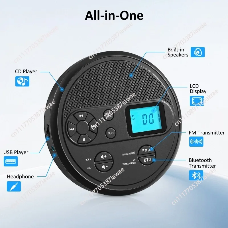 New multi-function Bluetooth CD player FM transmitter USB playback