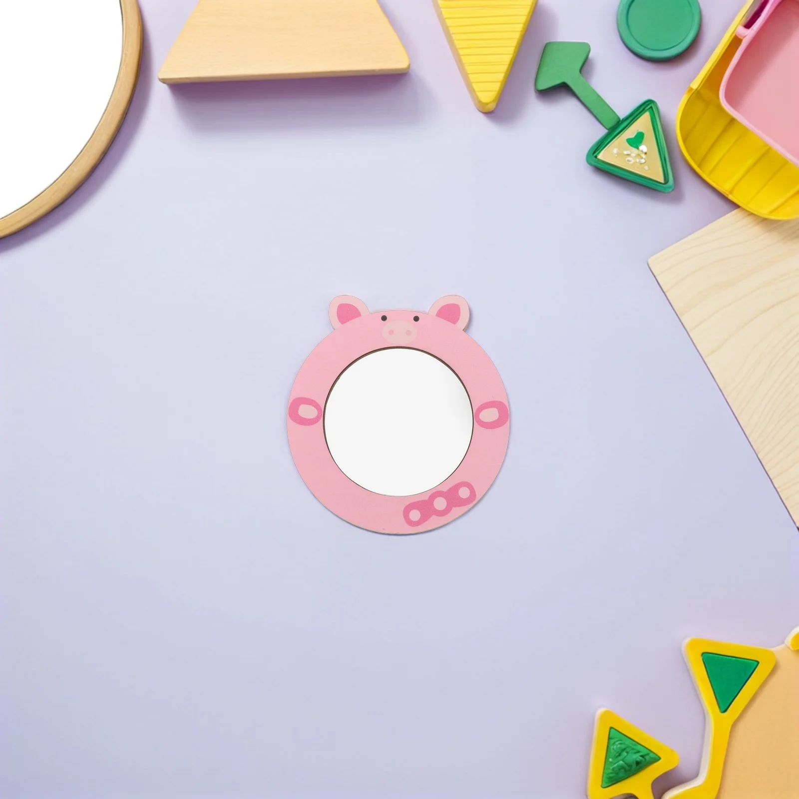 

2pcs Baby Wooden Bath For Toddlers Interactive Cartoon Mirror Bathtime Sensory Play Water Learning Cognitive Skills Kids Shower