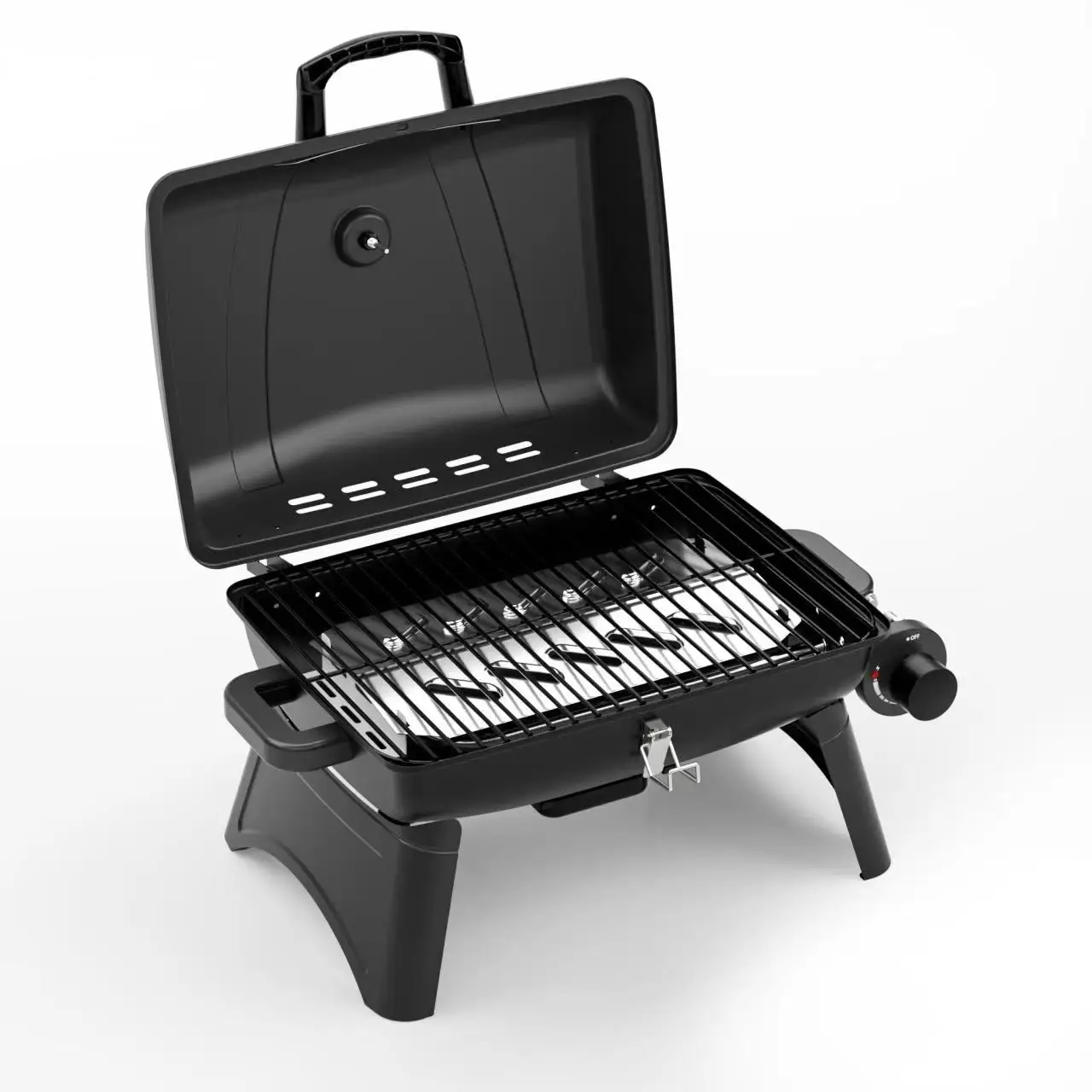 Outdoor Single  Burner BBQ Gas Grill & Mini Charcoal grill folding portable grill for camping