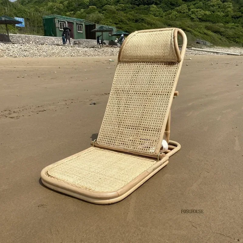 الشمال التخييم كراسي الشاطئ القابلة للطي في الهواء الطلق الحديقة حمام سباحة مسند الظهر كرسي اندونيسيا ريال الروطان الترفيه كراسي خارجية DD N