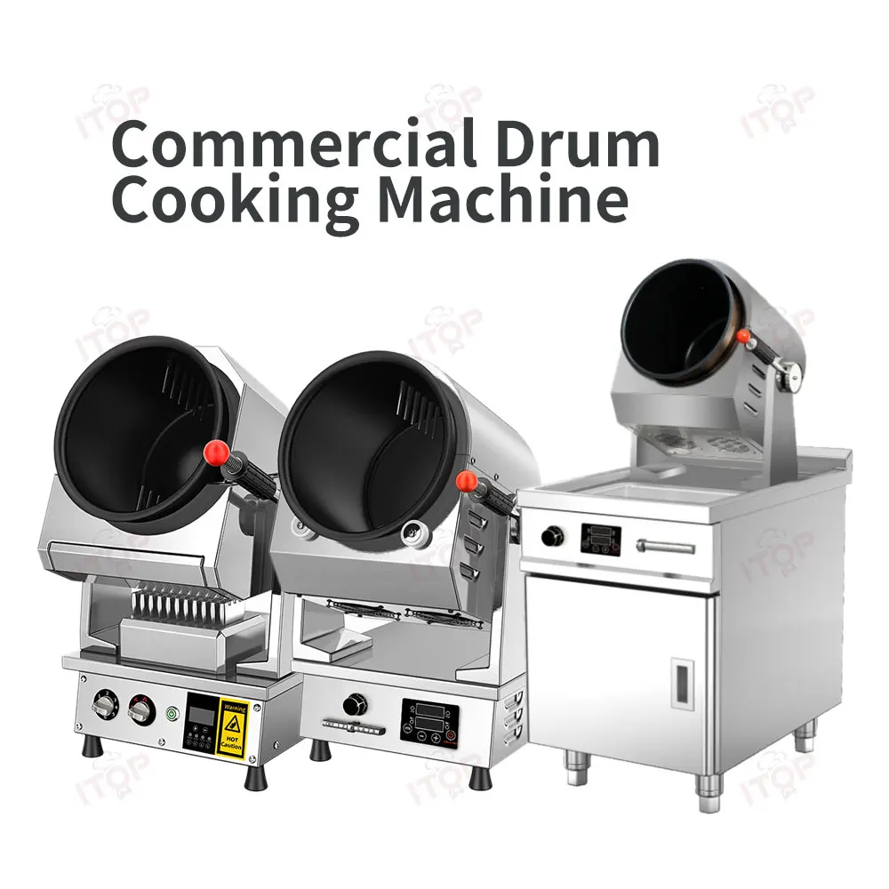 STLF JW Stirrer 360 Rotate 110V Gas Automatic Stir Fry Cooker/full Automatic Cooking Machine/Cooking Wok Drum Type Stir Frying M
