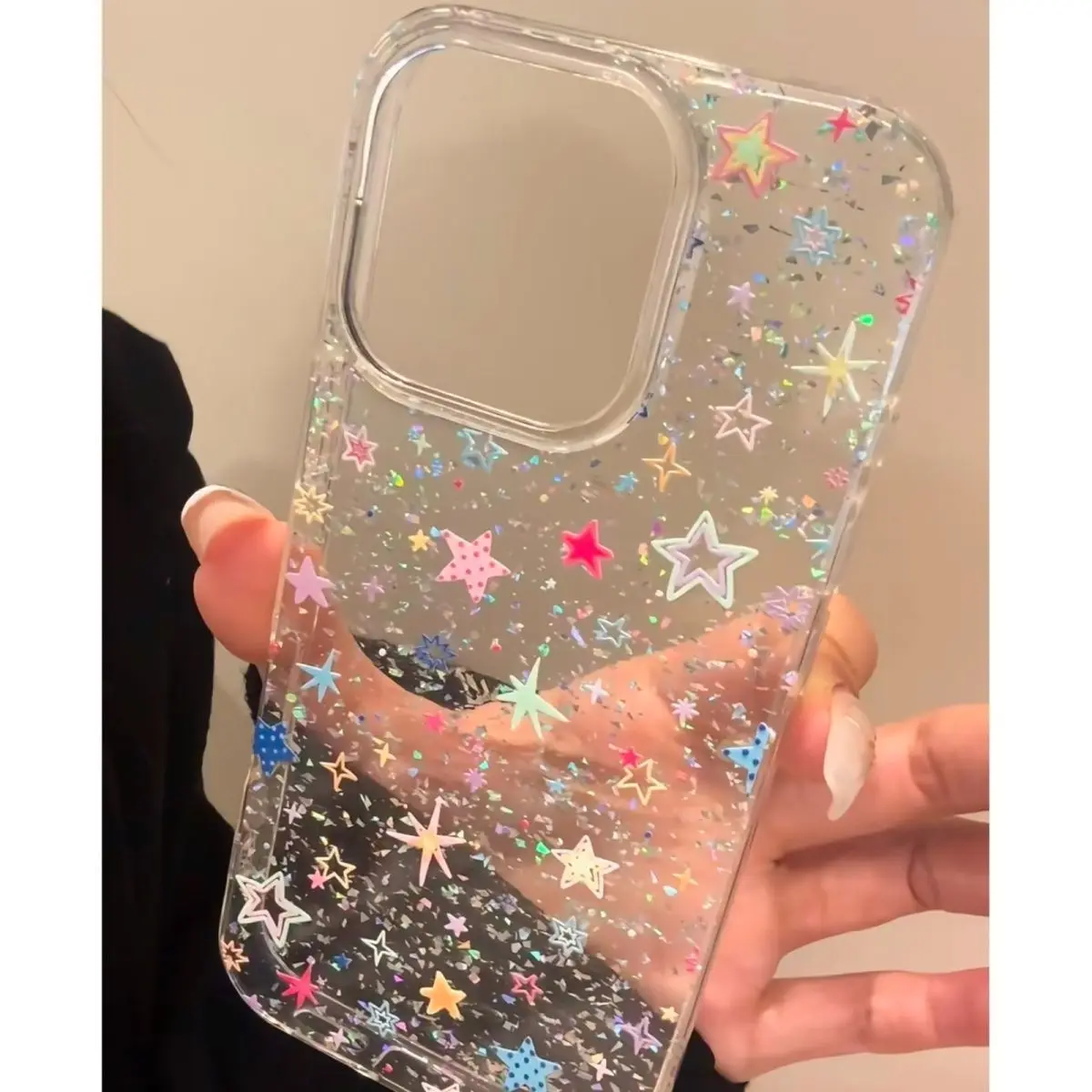 Ins اليابانية الكورية الترتر بريق مسحوق آيفون 16 15 14 13 12 11 برو ماكس X XR XSMAX 7 8 زائد الموضة بساطتها المتقدمة