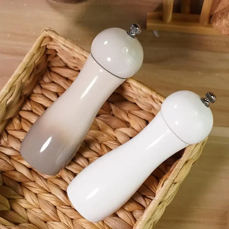 6" Wooden Manual Pepper With Adjustable Coarseness Salt And Pepper Mill Herb Grinder Spice Mill Multifunction Cruet Kitchen Tool view 2