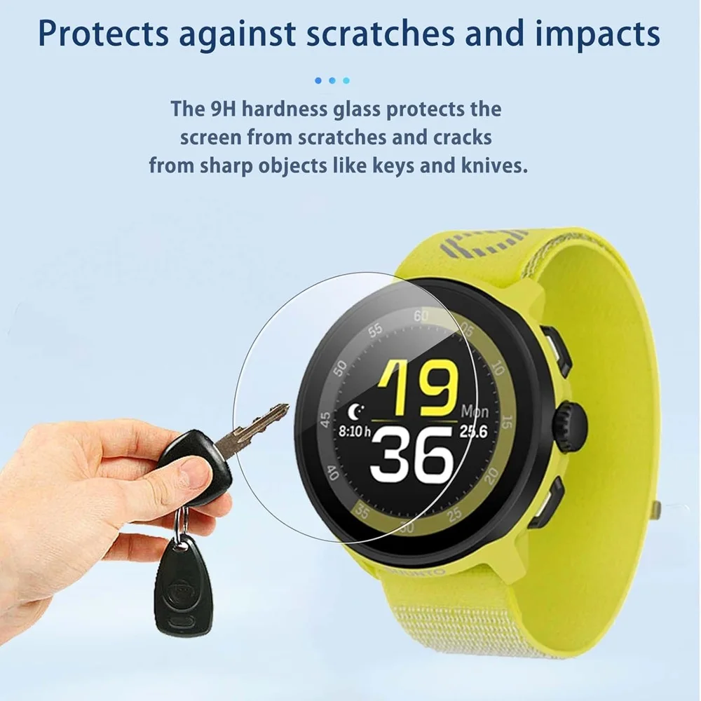 5PCS Smart Watch Screen Protector for Suunto RUN Tempered Glass HD Clear Anti-Scratch Protective Film