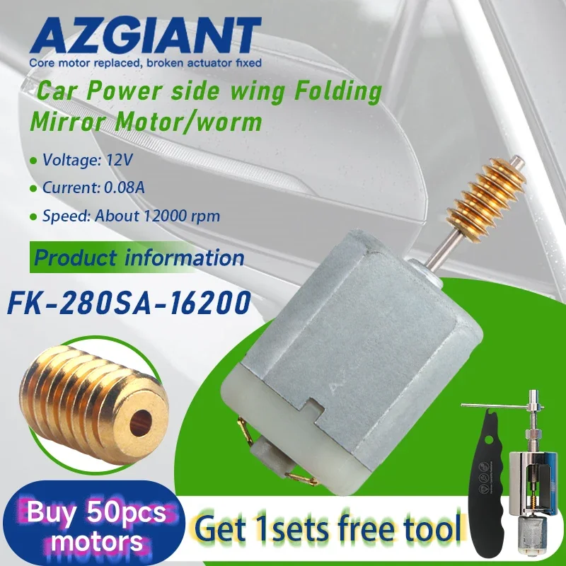 

FK-280SA-16200 Car Exterior Folding Mirror Motor Copper Worm Gear For Hyundai JM(Joyful Mover)/Tucson MK1/Tucson Auto Parts DIY