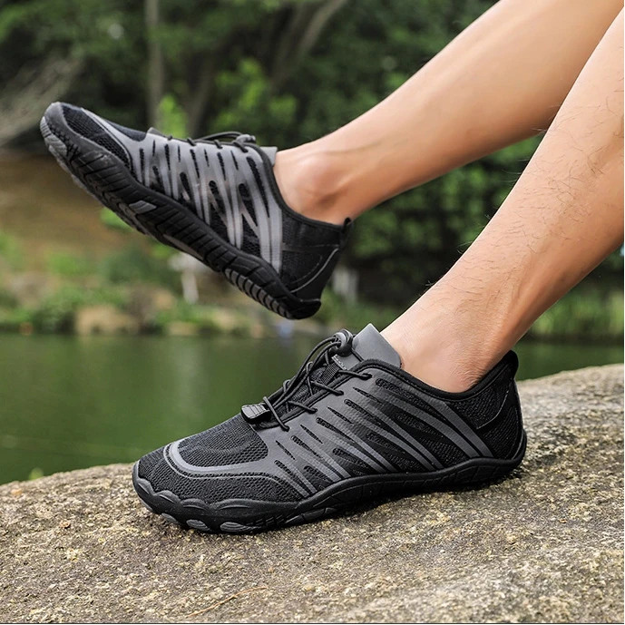 Big Size 36-47 Men Women's Sneakers Non-slip Outdoor Swimming Water Wading Shoes Five Finger Beach Shoes Soft Soled Fitness Shoe