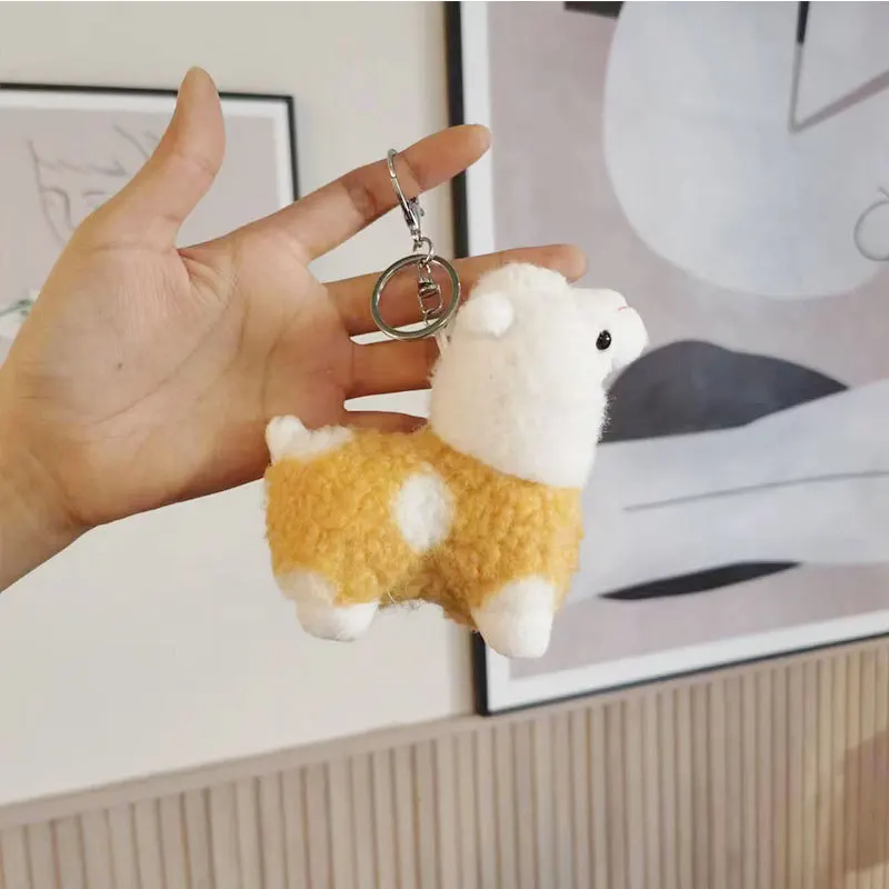 llama keychain Animal Dolls Keychain Doll New Lovely Alpaca Plush Toy Japanese Alpaca Soft Stuffed Kawaii Keychains