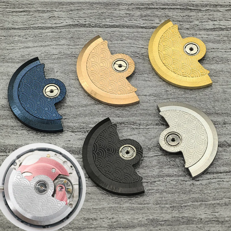 

Wavy Pattern NH34 NH35 Movement Automatic Hammer Rotor Fits NH36 NH38 NH70 4R35 6R 7S26 Movement Automatic Rotor Retrofit Parts