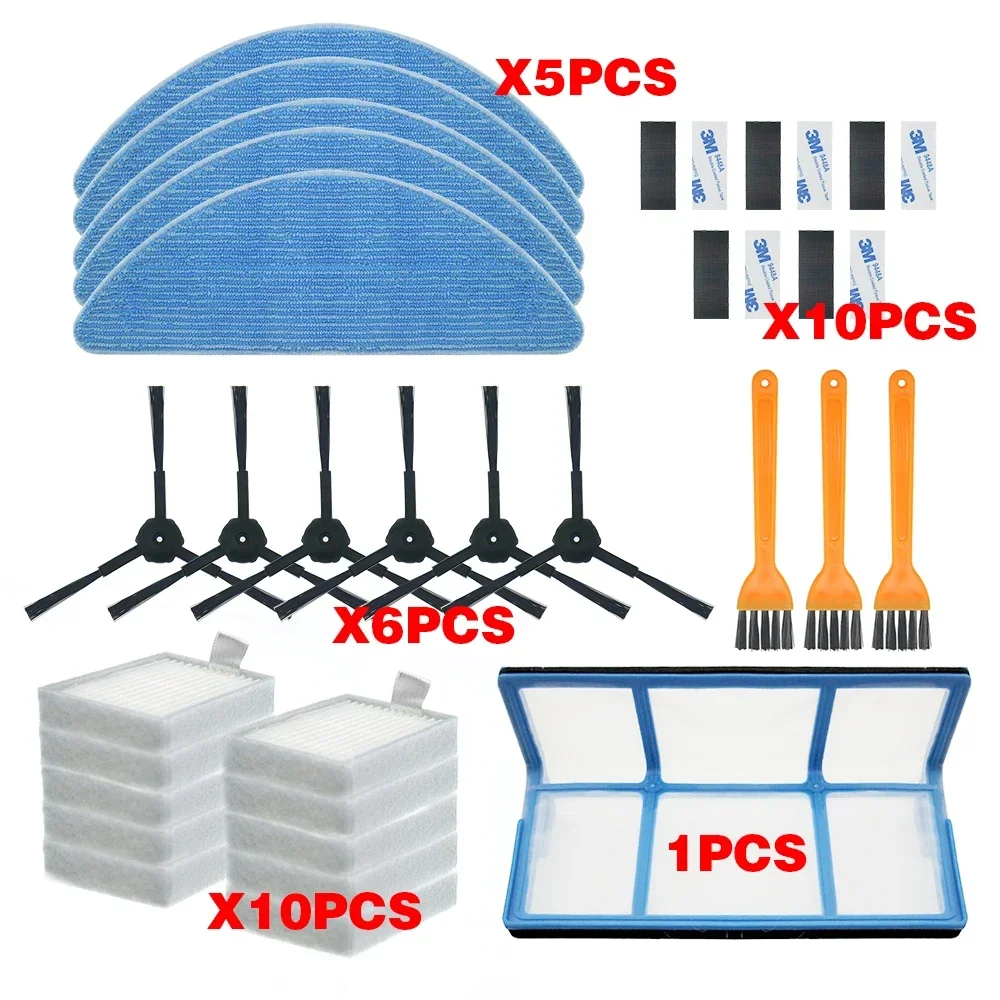 Запчасти для робота-пылесоса, боковая щетка, первичный пылевой фильтр, швабра, фильтр Hepa для ilife v5 v5s V3 V3s v5pro V50 V55 x5 v5s pro