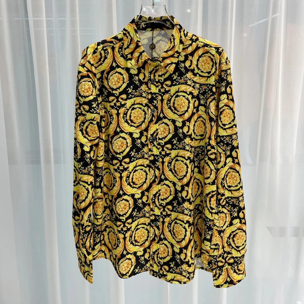 

2024 Spring and Autumn New Fashion Casual Shopping Digital Printing Youth Popular Travel Fashion Men's Long Sleeve Shirt Trendy